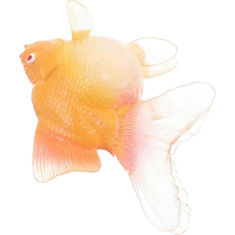 Poisson rouge artificiel en plastique doré (5 x 4,5 x 2 cm), décoration pour aquarium, cadeau pour fête à thème, outil pédagogique pour enfants (1/5)