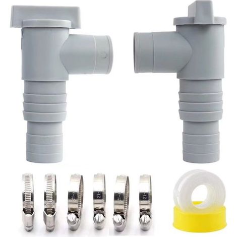 2 Pack Pool Maintenance/Shut-Off Valve with 32mm Hose Connector, Pool Shut-Off Valves, Double Split Pool Valve Hose Plunger Pool Accessories (1/5)