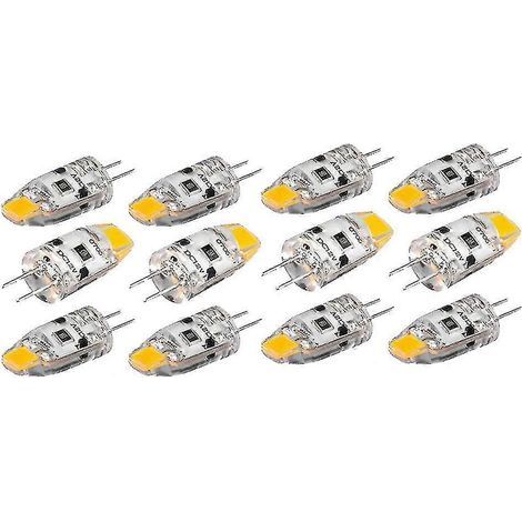 KLVGTIFS PU - Lot de 12 ampoules LED G4 12 V CC à intensité variable, 2 W, angle de faisceau de 360°, remplaçant les lampes halogènes de 15 W -1 (1/5)