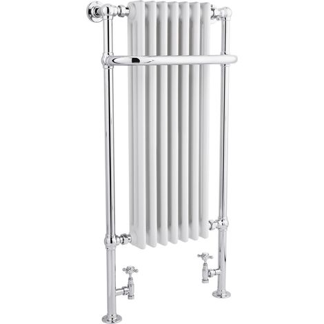 Hudson Reed Elizabeth - Sèche-Serviettes Rétro Chromé et Blanc - 113cm x 55.3cm x 23cm (1/3)