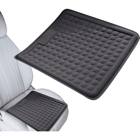 Schwarzes, quadratisches Autositzkissen aus kühlendem Gel – Atmungsaktives und druckentlastendes Kissen für komfortable und angenehme Autofahrten (1/5)