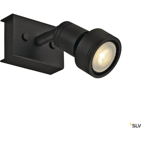 Plafonniers intérieurs PURI applique et plafonnier intérieur simple noir mat GU10/QPAR51 50W max - SLV 147360