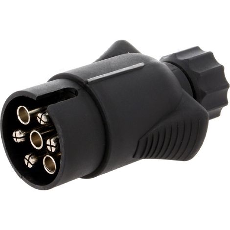 Prise remorque male 7PIN 12VDC pour cable 7mm - nickele