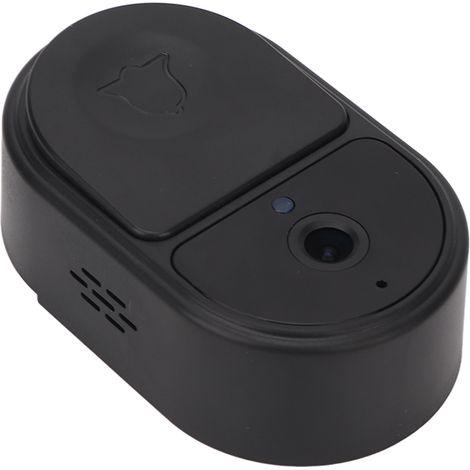 Sonnette vidéo sans fil avec caméra de sécurité intelligente, ultra nette, grand angle, Wi-Fi, batterie 1000 mAh, noire (1/5)
