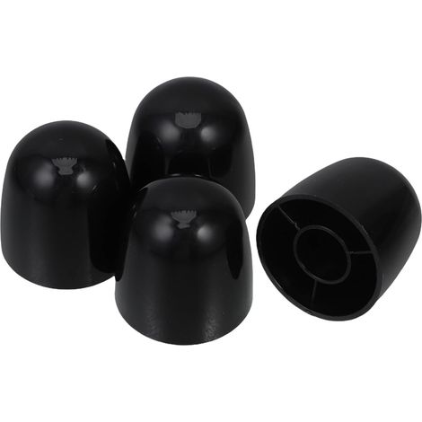 Cache-vis de Toilette Noir en Abs pour Boulons de Sol WC (1/5)