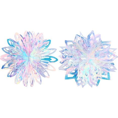 piezas de adornos iridiscentes en forma de bola para colgar, decoración decorativa plegable con forma de hoja, adornos brillantes de arcoíris para fiestas, bodas, cumpleaños y despedidas de soltera