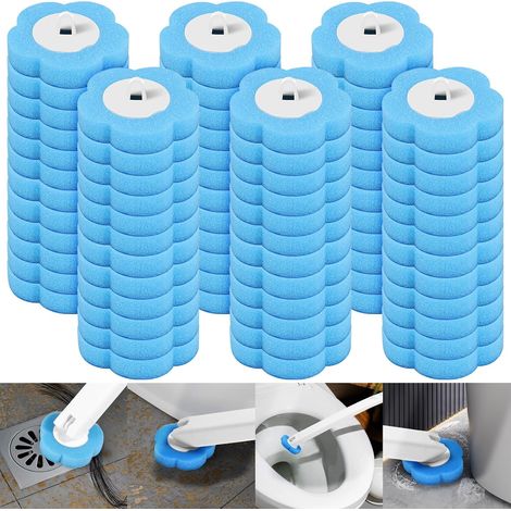 72 Pcs Blue Sponge Toilet Brush Heads Disposable Toilet Brush Heads with Detergent Toilet Brush for Sink, Bathtub and Pool (1/5)
