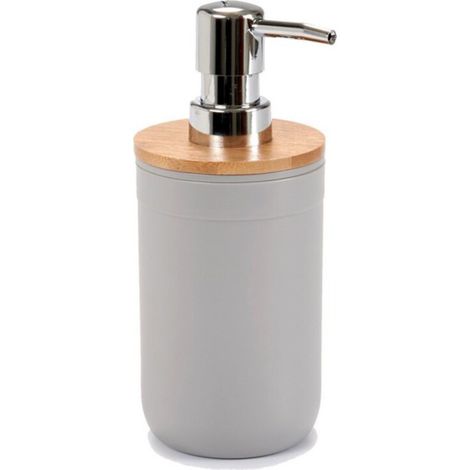 Dispenser di Sapone Grigio Bambù polipropilene (350 ml) (1/2)