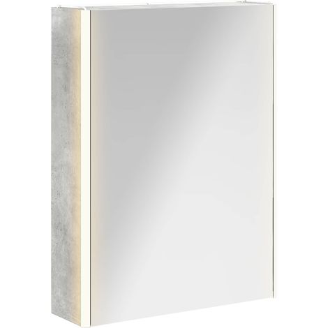 Maison Exclusive - Mobiletto per specchio da bagno Grigio cemento