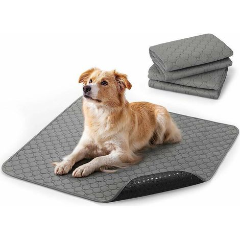 Lot de 2 Tapis Educateur Chiot 100x70cm, Tapis Absorbant Chien Lavable, Tapis Propreté Chien Anti-Fuite et Antiderapant, Alese pour Chien Réutilisable Parfait pour Remplacer Alèses Jetable