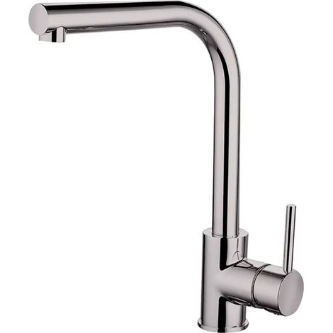 Nuie Rayna Kitchen Sink Mixer Tap Single Lever Handle - Brushed Nickel (1/2)