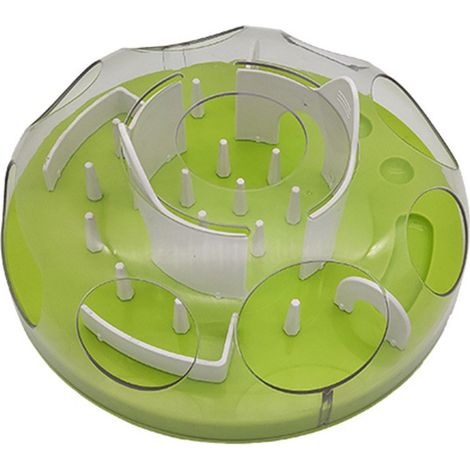 Gamelle Anti glouton pour Chat Rond ⌀ 30cm Labyrinthe d'alimentationDistributeur de friandises Distributeur croquettesJouet intérieur (1/5)