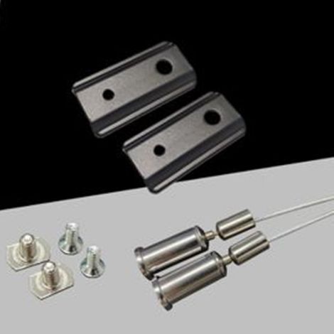 TRADE SHOP - Set Di 2 Pezzi Cavi Fili Per Sospensione Sistema Di Binario Magnetico Fuori Parete Gf-sm -