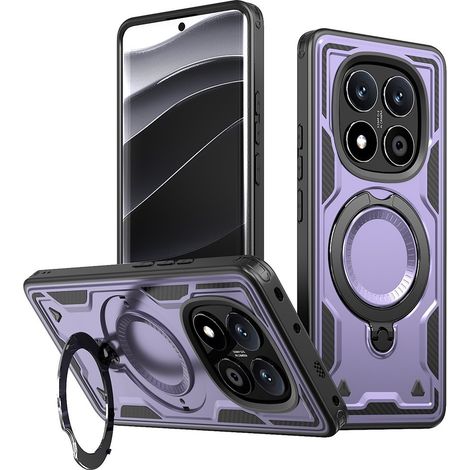 Funda para Xiaomi Redmi Note 14 Pro 5G / Xiaomi Poco X7 5G, Military MagSafe, color morado. (1/5)
