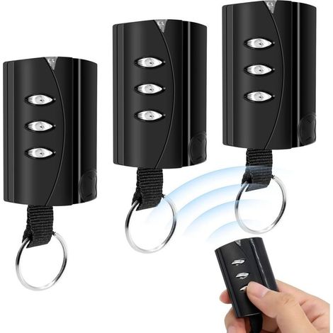 433,92MHz Telecommande Only Compatible avec PUJOL Vario,3 canaux télécommande Porte de Garage,Rolling Code, Lot de 3