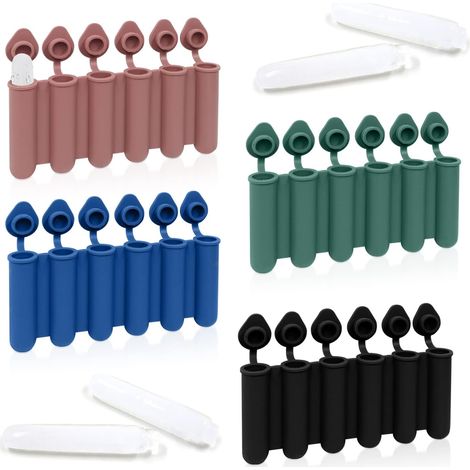 Lot de 4 mini bacs à glaçons en silicone avec couvercle, moules à glaçons pour le sport et les bouteilles d'eau