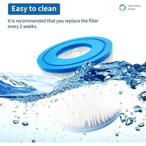 2er-Pack Filterkartuschen für Bestway Typ VII und D, kompatibel mit Intex Typ D Filterkartuschen für Hot Spring Spa Schwimmbecken (1/3)