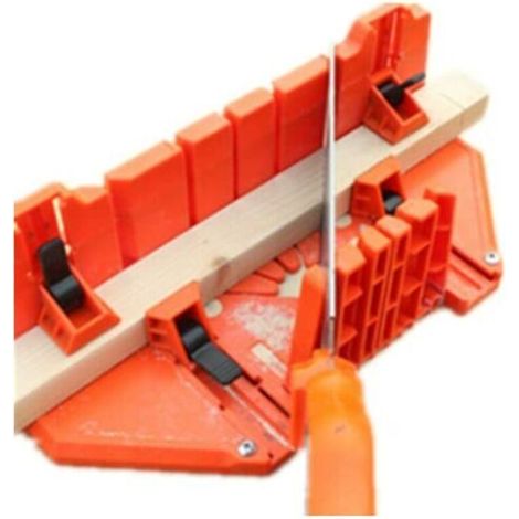 Boîte à onglets en plastique – 4 angles de coupe 0° 22,5° 45° 90° – Pour bois dur – Dimensions 35,5 x 11 x 15 cm (1/5)