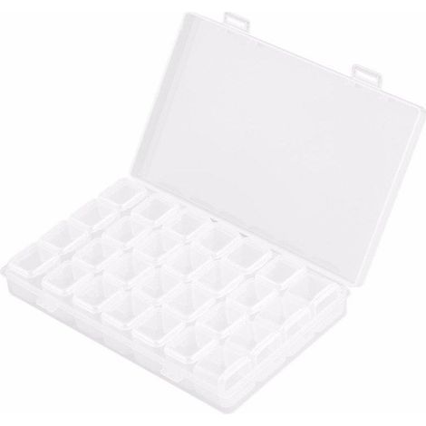 Boîte de rangement transparente à 28 compartiments pour peinture diamant - Boîte de rangement (1/4)