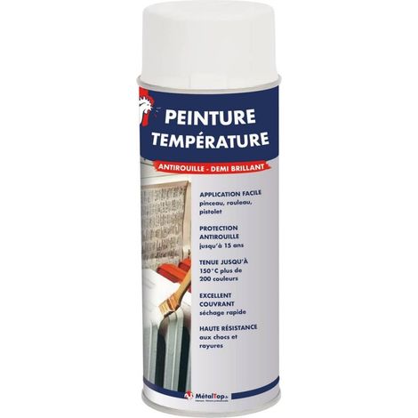 Peinture Temperature - Vert sapin - RAL 6009 - Bombe 400 ml - Métaltop