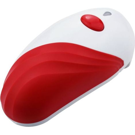 Ouvre-boîte électrique portable – Ouverture automatique – Ustensile de cuisine mains libres pour seniors et personnes souffrant d'arthrite – Soulage les douleurs aux mains – Blanc et rouge (1/5)