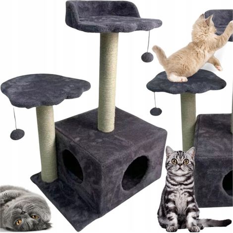 Tiragraffi per gatti, cuccia, letto, topo