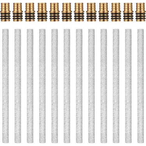 12 Stück Glasfaser-Ersatzdochte für Weinflaschenbrenner, DIY-Selbstbau-Fackeln