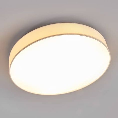 [GEBRAUCHT] B-Ware Lindby Deckenleuchte Deckenlampe Led Lampe Stoff Weiß Wohnraum Beleuchtung 50 Cm