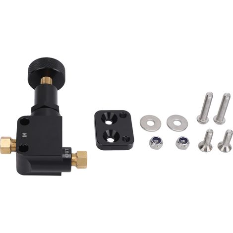 Tbest Valve de Dosage de Freinage Réglable en Alliage D'aluminium, Universelle, Haute Performance, Plage de Pression de 150 à 1 200 Psi pour Voitures de Course et Véhicules de Sport (BLACK). (1/5)