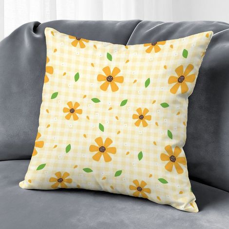 Housse de coussin floral coloré, décoration canapé-lit maison,50×50cm (1/5)