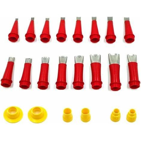 22 PièCes SéRies Acier Inoxydable Calfeutrage Buse Applicateur Calfeutrage Finition Colle Silicone Mastic Outil de Finition Cuisine Salle de Bain (1/5)