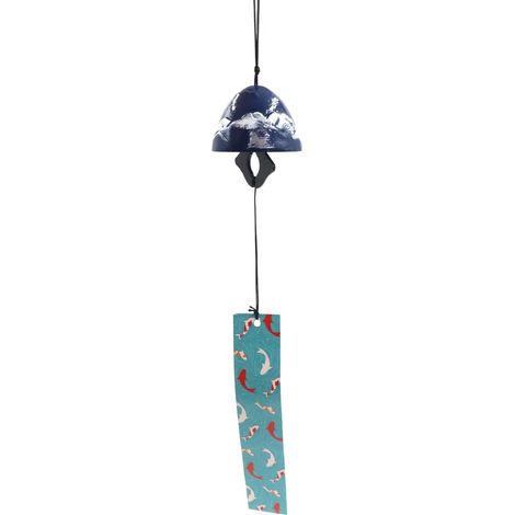 Campana de viento de hierro fundido azul - Campana de canalón de la suerte de Temple Garden Farm (1/5)