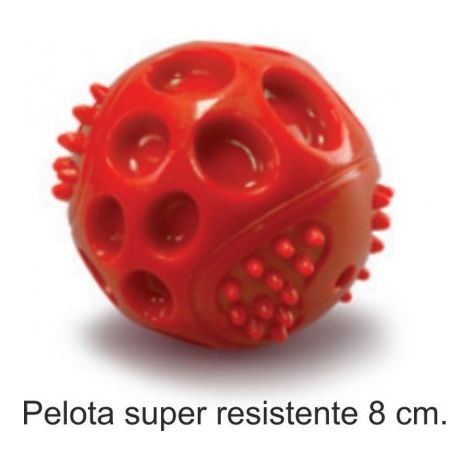 PELOTA ROJA SUPER RESISTENTE 8 cm.