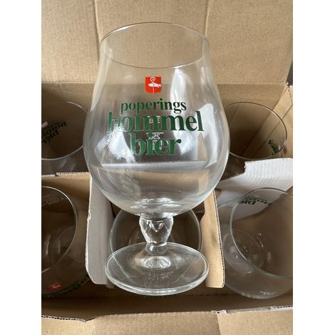 Lot de 6 verres à bière Hommel Bier - 25 cl - Logo rouge - Neufs