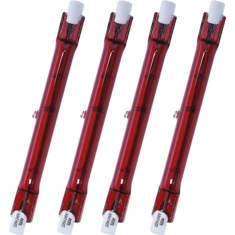Ampoule halogène rubis 500 W compatible avec le chauffage de jardin Heatmaster R7 - lot de 4