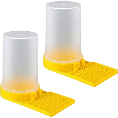 Abreuvoir Abeille - 2 Pièces - Plastique ABS - Débit Automatique - Apiculture Ruche - 15,2x13,2x8,5 cm (1/5)