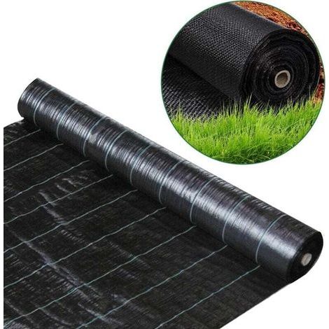Toile anti-mauvaises herbes, XU,Voile d'ombrage Imperméable Anti Herbe PP Noir - 3mx10m, produit qualité supérieure, durable et fiable, matériaux sélectionnés, conforme normes - (1/5)
