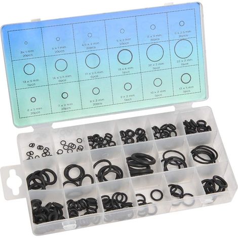 225 Pièces Joints Toricas Caoutchouc Nitrile (NBR) Rondelles de Joints Rondelles pour Automobile Noir