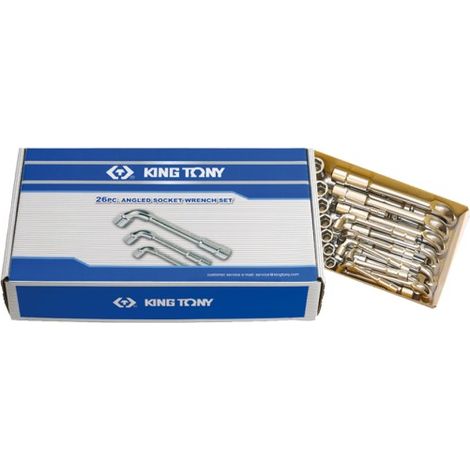 KING TONY - Jeu de 26 clés à pipe 6 à 32mm 6x6pans (1/2)