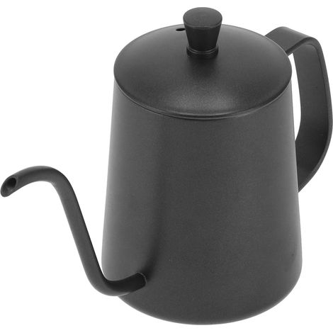 Bouilloire Cafetière Col de Cygne 350ml - Inox 304 Antiadhésif PTFE - Pour Préparation Café & Thé - Cuisine Maison Bureau Hôtel - Noir (1 Pièce) (1/5)