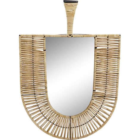 DKD Home Decor Miroir mural Marron Rotin 50x72 cm (1/4)