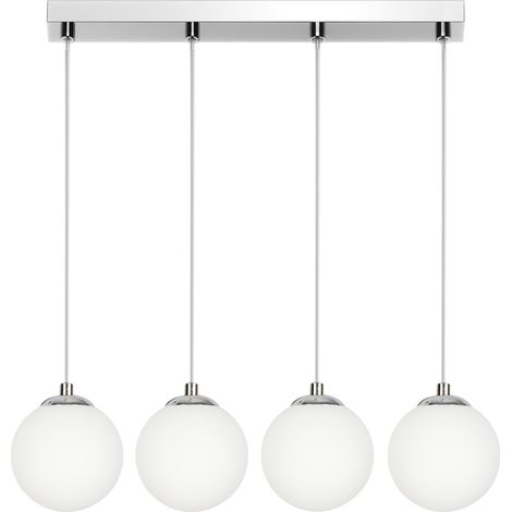 Hängeleuchte, Glaskugellampenschirm, LED E14 pelote 14-391