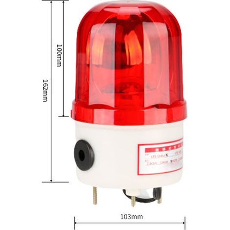 LTE-1101J Gyrophare LED 12V Rouge, Avertissement Voiture Clignotant Rotatif 220V, Lampe Signalisation Étanche pour Véhicule, Feu Flash Rotatif Haute Visibilité, Équipement Auto (Southeast Asia Exclusi (1/5)