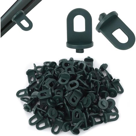 50 Pieces Greenhouse Twist Clips, Plastic Greenhouse Shading Fixing Clips for Garden Hanging Basket Plants Pot (1/5)