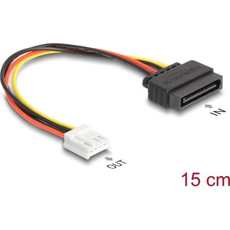Cable de alimentaciÃ³n SATA de 15 pines macho a 1 x Floppy de 4 pines hembra de 15 cm