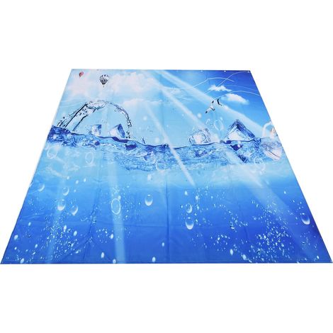 Tenda da doccia, in fibra di poliestere, elastica, impermeabile e reversibile, per bagno, vasca da bagno e doccia (150 x 180 cm).