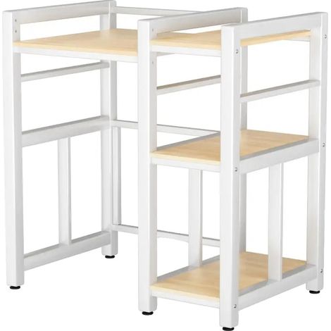 Tendedero apilable, altura regulable, diseño que ahorra espacio, color blanco. (1/2)