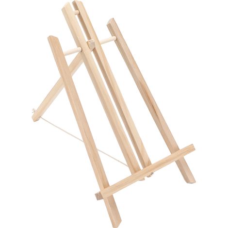 Chevalet en bois réglable, portable, léger et compact, idéal pour les activités artistiques en classe, la peinture, les fêtes et les expositions (L 50 cm). (1/5)