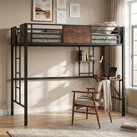 COSTWAY Letto a Soppalco in Metallo, Struttura del Letto 200 x 90 cm (1/5)