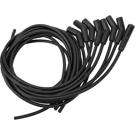 Zündkabelsatz 45°/135° mit Staubschutzkappe, Hochleistungs-Zündkerzenkabel, 8,5 mm Durchmesser, Ersatz für Chevy Black, Komplettset (1/5)